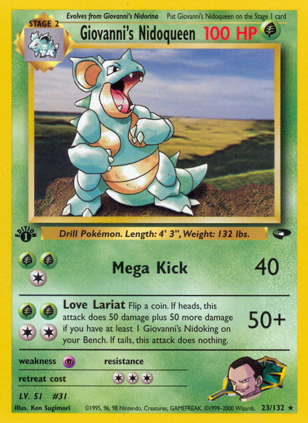 Giovanni's Nidoqueen (23/132) [Gym Challenge 1st Edition] 