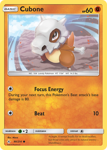 Cubone (90/214) [Sun &amp; Moon: Unbroken Bonds] 