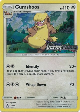 Gumshoos (SM97) (Staff Prerelease Promo) [Sun &amp; Moon: Black Star Promos] 
