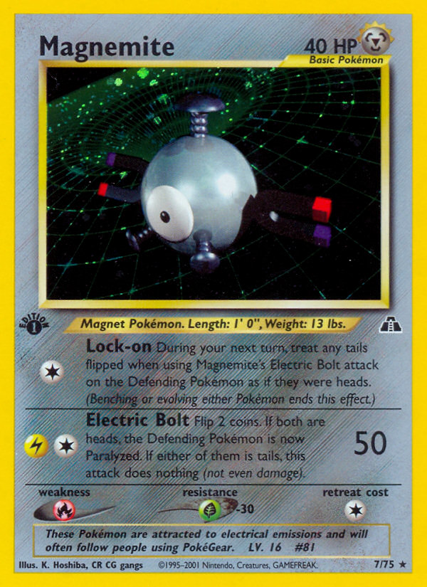 Magnemite (7/75) [Neo Discovery 1st Edition] 