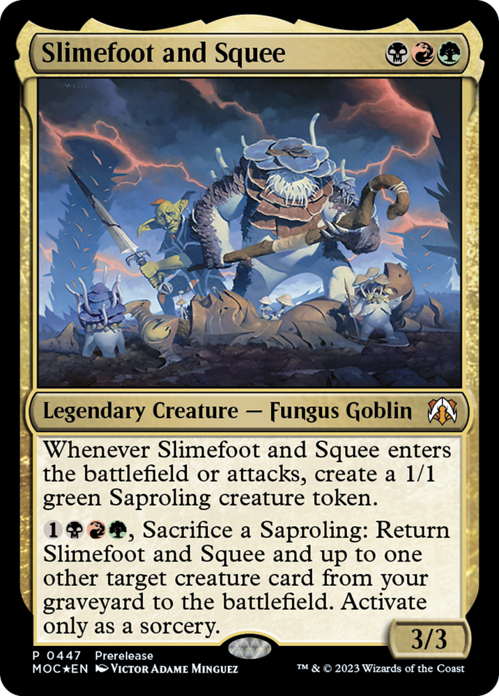Slimefoot and Squee [March of the Machine Commander Prerelease Promos] 