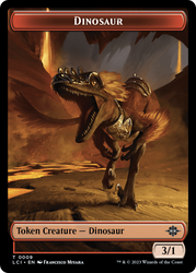 Gnome // Dinosaur (0009) Double-Sided Token [The Lost Caverns of Ixalan Tokens] 