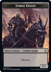 Zombie Knight // Goblin Double-Sided Token [Dominaria United Commander Tokens] 