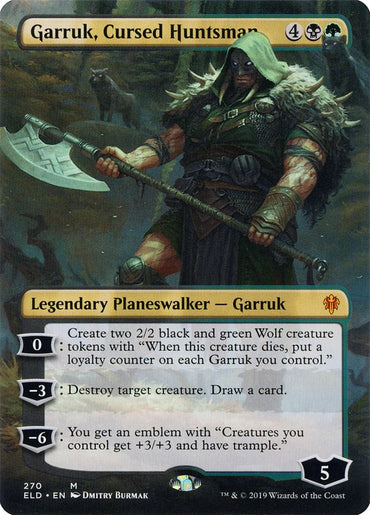 Garruk, Cursed Huntsman (Borderless) [Throne of Eldraine] 