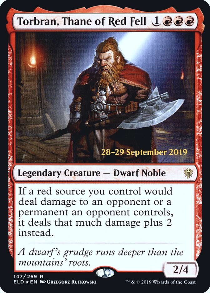 Torbran, Thane of Red Fell [Throne of Eldraine Prerelease Promos] 