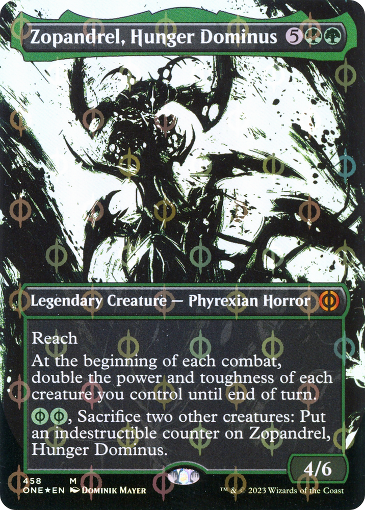 Zopandrel, Hunger Dominus (Borderless Ichor Step-and-Compleat Foil) [Phyrexia: All Will Be One] 