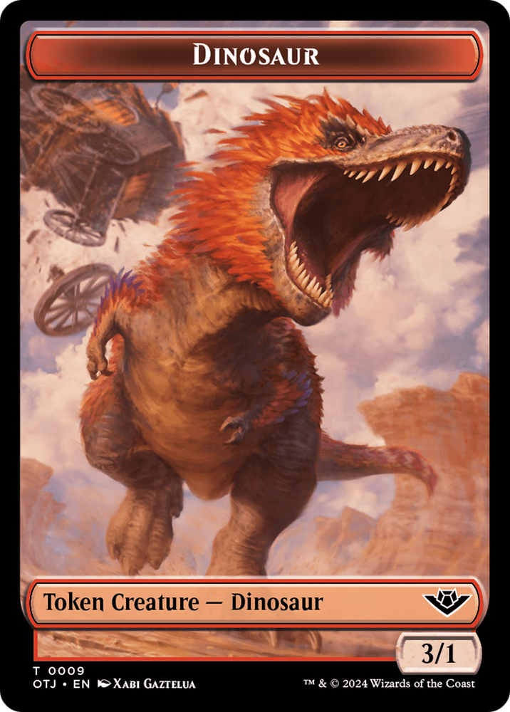 Dinosaur Token [Outlaws of Thunder Junction Tokens] 