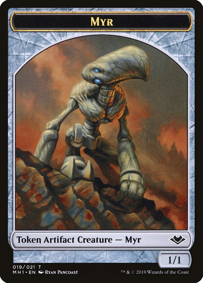Zombie (007) // Myr (019) Double-Sided Token [Modern Horizons Tokens] 