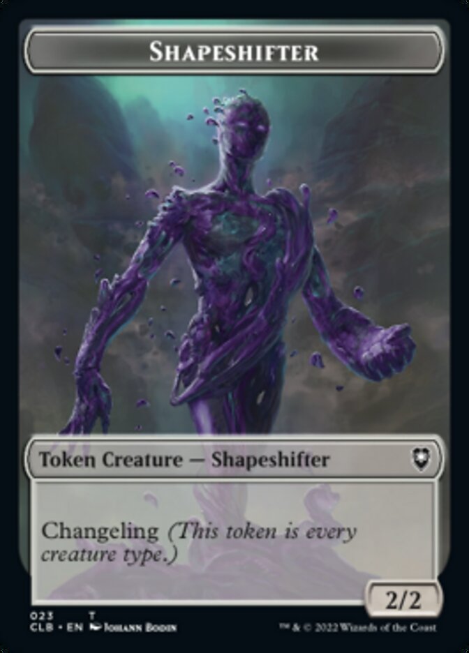 Kor Warrior // Shapeshifter (023) Double-Sided Token [Commander Legends: Battle for Baldur's Gate Tokens] 