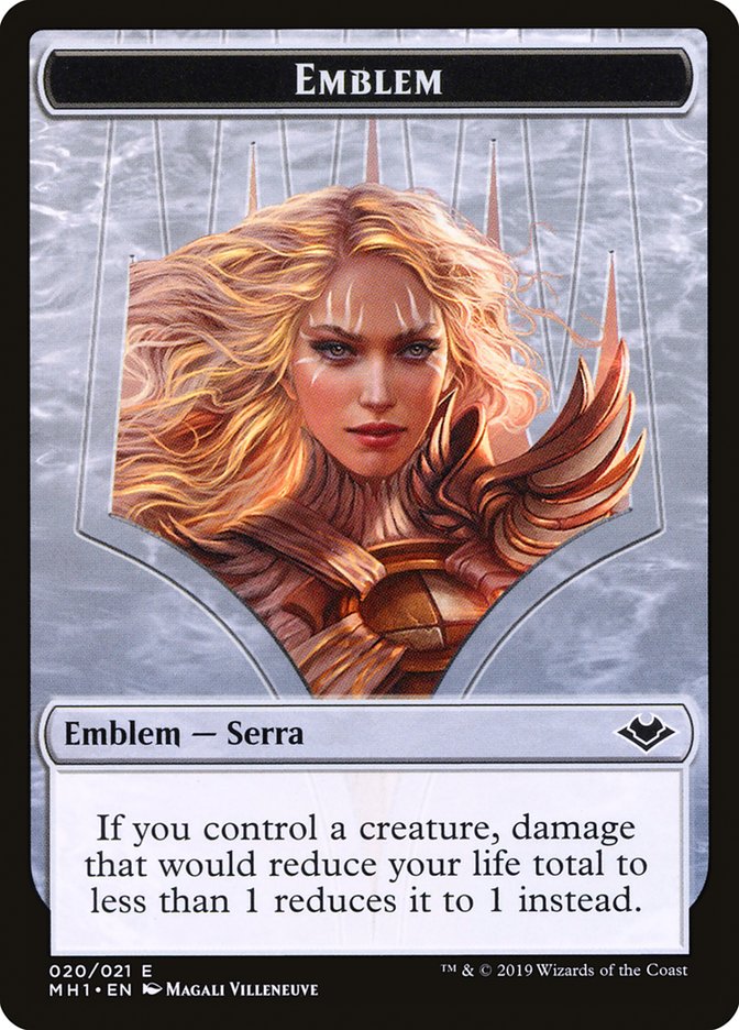 Illusion (005) // Serra the Benevolent Emblem (020) Double-Sided Token [Modern Horizons Tokens] 