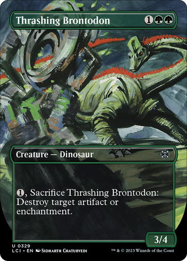Thrashing Brontodon (Borderless) [The Lost Caverns of Ixalan] 