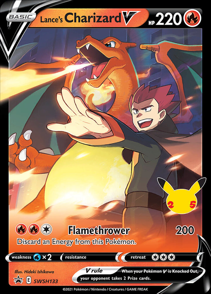 Lance's Charizard V (SWSH133) (Jumbo Card) [Sword &amp; Shield: Black Star Promos] 