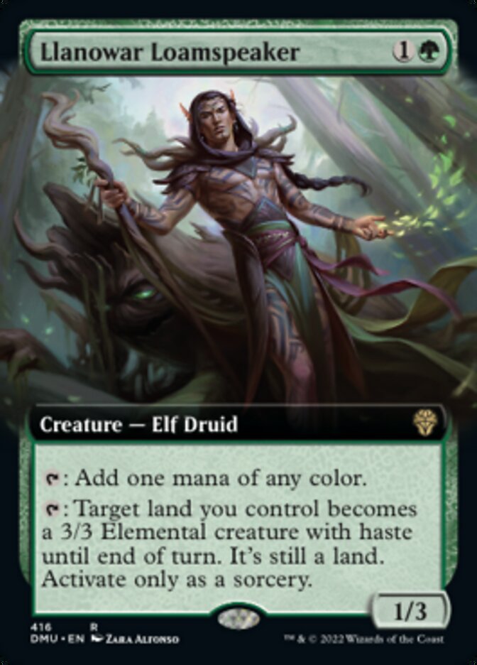 Llanowar Loamspeaker (Extended Art) [Dominaria United] 