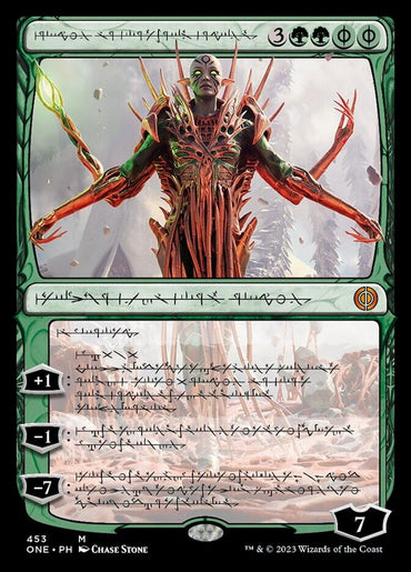 Nissa, Ascended Animist (Phyrexian Step-and-Compleat Foil) [Phyrexia: All Will Be One] 