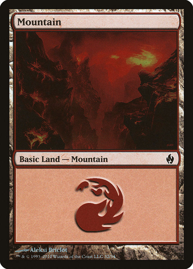 Mountain (32) [Premium Deck Series: Fire and Lightning] 