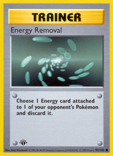 Energy Removal (92/102) (Shadowless) [Base Set 1st Edition] 