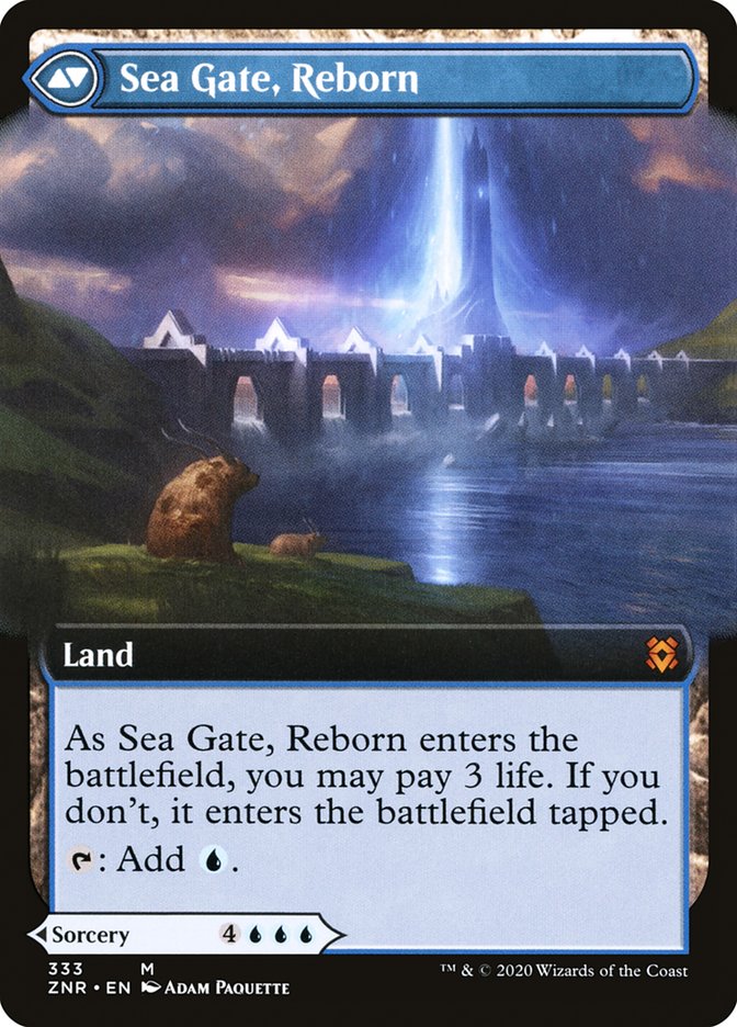 Sea Gate Restoration // Sea Gate, Reborn (Extended Art) [Zendikar Rising] 