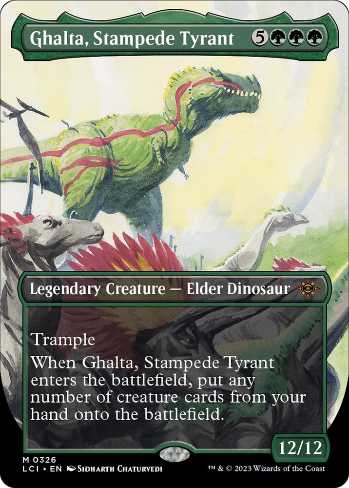 Ghalta, Stampede Tyrant (Borderless) [The Lost Caverns of Ixalan] 