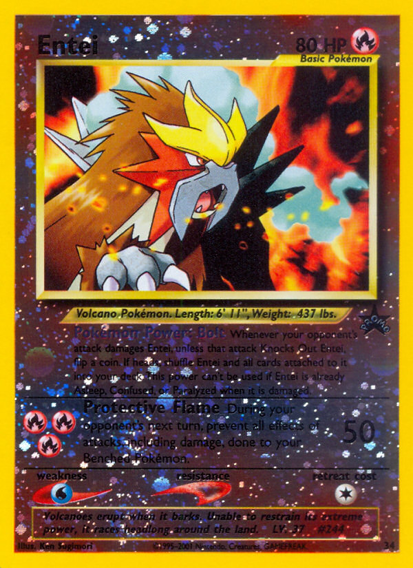 Entei (34) [Wizards of the Coast: Black Star Promos] 