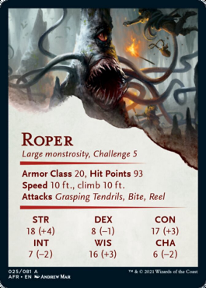 Roper Art Card [Dungeons &amp; Dragons: Adventures in the Forgotten Realms Art Series] 