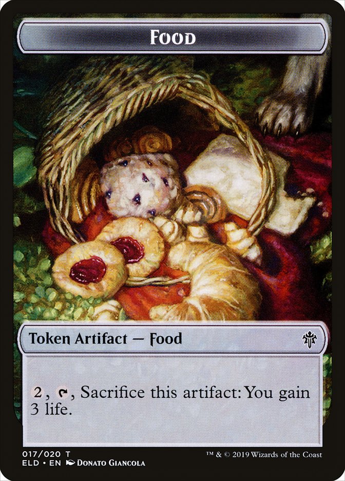 Rat // Food (17) Double-Sided Token [Throne of Eldraine Tokens] 