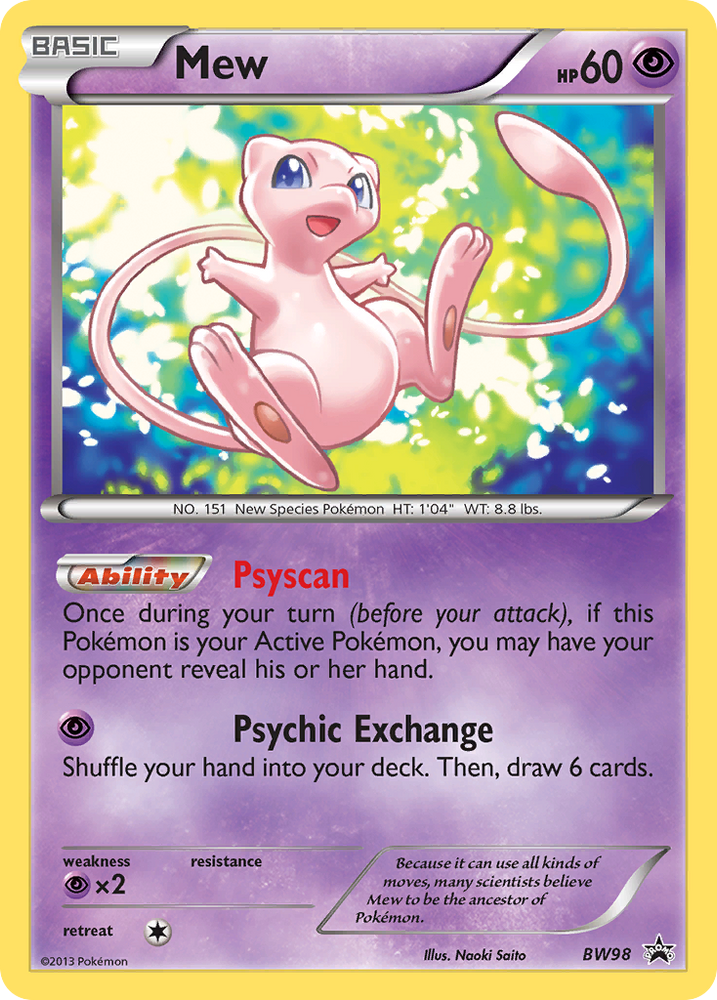 Mew (BW98) [Black &amp; White: Black Star Promos] 