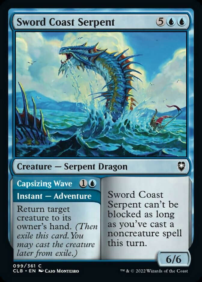 Sword Coast Serpent // Capsizing Wave [Commander Legends: Battle for Baldur's Gate] 