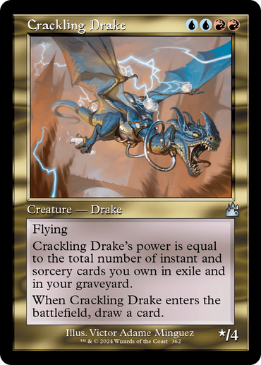 Crackling Drake (Retro Frame) [Ravnica Remastered] 