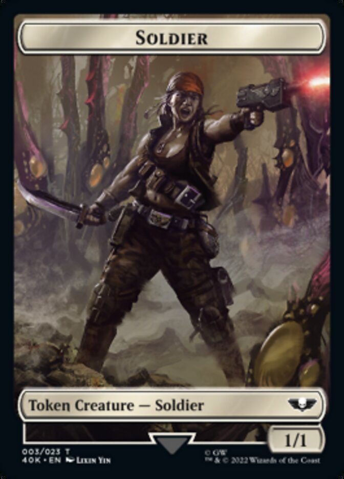 Soldier (003) // Ultramarines Honor Guard Double-Sided Token [Warhammer 40,000 Tokens] 