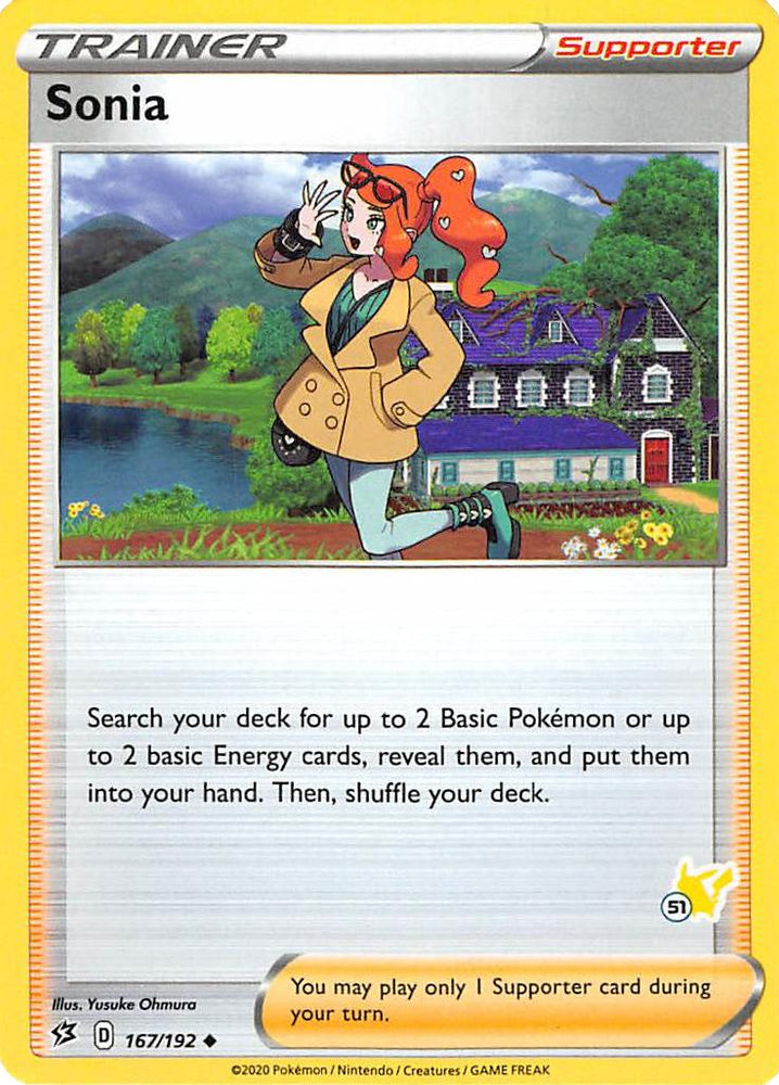 Sonia (167/192) (Pikachu Stamp #51) [Battle Academy 2022] 