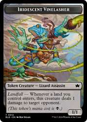 Fish // Iridescent Vinelasher Double-Sided Token [Bloomburrow Tokens] 