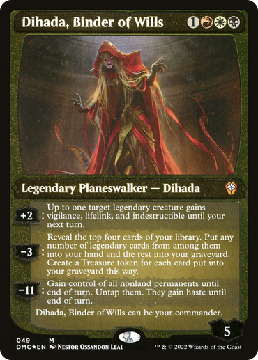 Dihada, Binder of Wills (Showcase Display Commander) [Dominaria United Commander] 