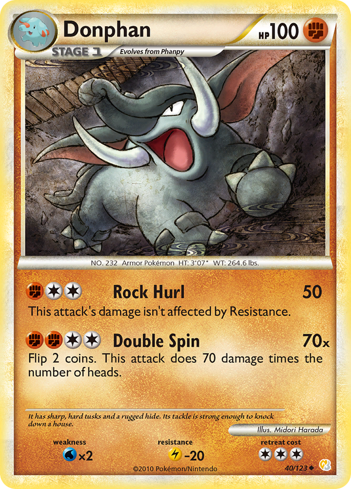 Donphan (40/123) [HeartGold &amp; SoulSilver: Base Set] 