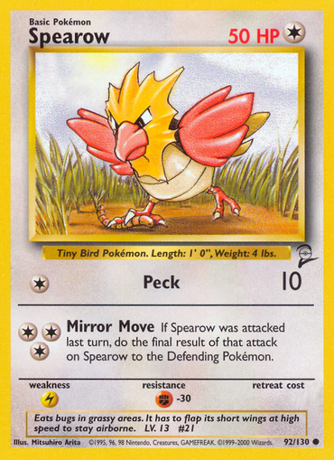 Spearow (92/130) [Base Set 2] 