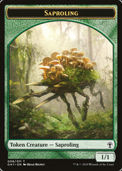 Saproling // Elf Knight Double-Sided Token [Guilds of Ravnica Guild Kit Tokens] 