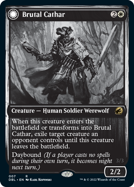 Brutal Cathar // Moonrage Brute [Innistrad: Double Feature] 