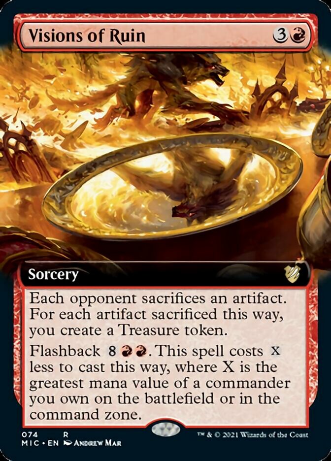 Visions of Ruin (Extended Art) [Innistrad: Midnight Hunt Commander] 