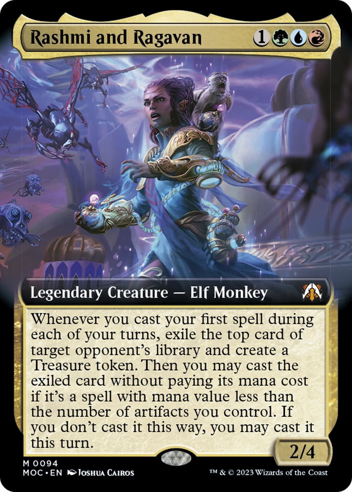 Rashmi and Ragavan (Extended Art) [March of the Machine Commander] 