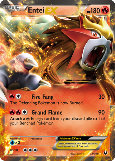 Entei EX (13/108) [Black &amp; White: Dark Explorers] 