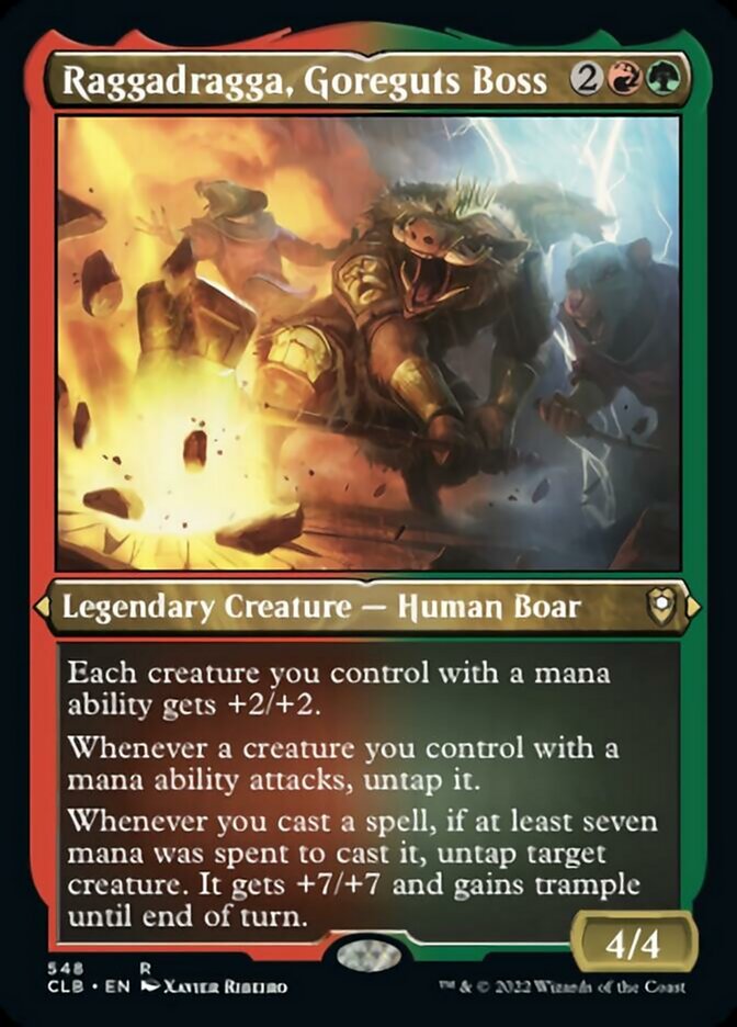 Raggadragga, Goreguts Boss (Foil Etched) [Commander Legends: Battle for Baldur's Gate] 