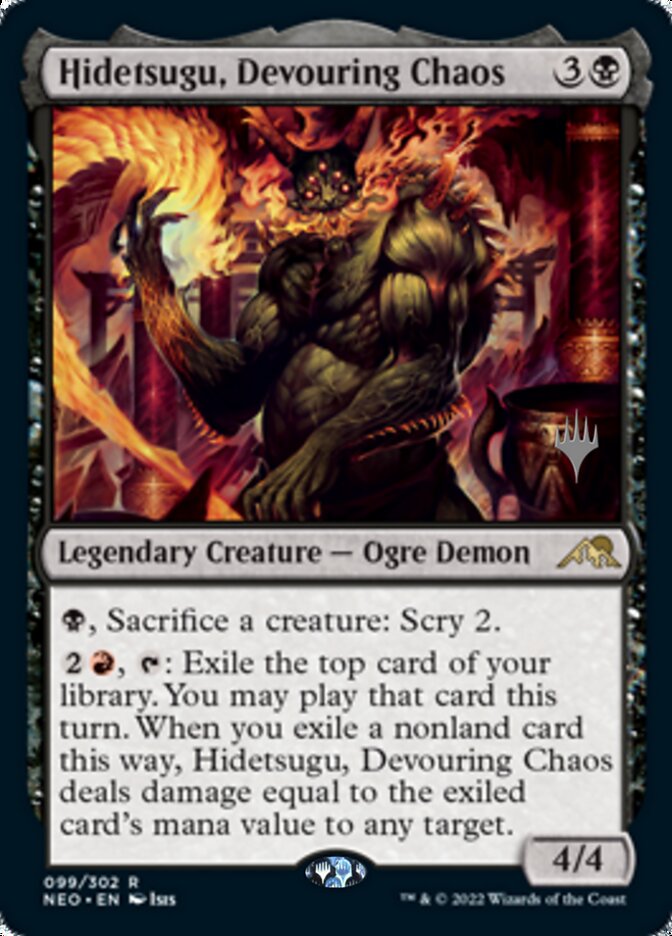 Hidetsugu, Devouring Chaos (Promo Pack) [Kamigawa: Neon Dynasty Promos] 
