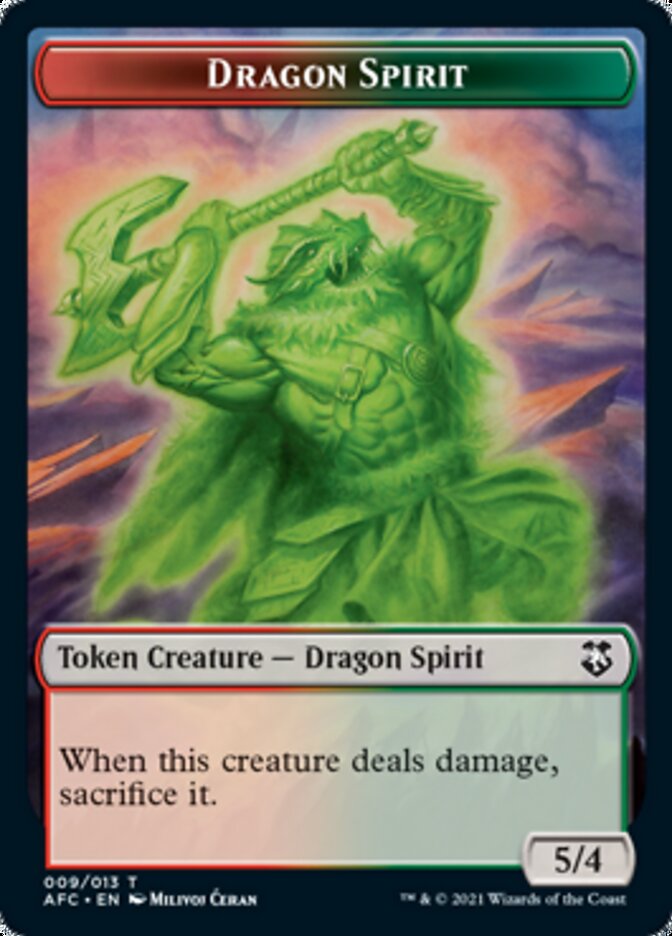 Dragon Spirit // The Monarch Double-Sided Token [Dungeons &amp; Dragons: Adventures in the Forgotten Realms Commander Tokens] 