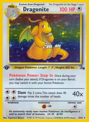 Dragonite (4/62) [Fossil 1st Edition] 
