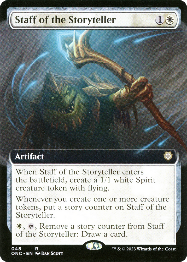 Staff of the Storyteller (Extended Art) [Phyrexia: All Will Be One Commander] 