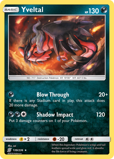 Yveltal (139/236) [Sun &amp; Moon: Unified Minds] 