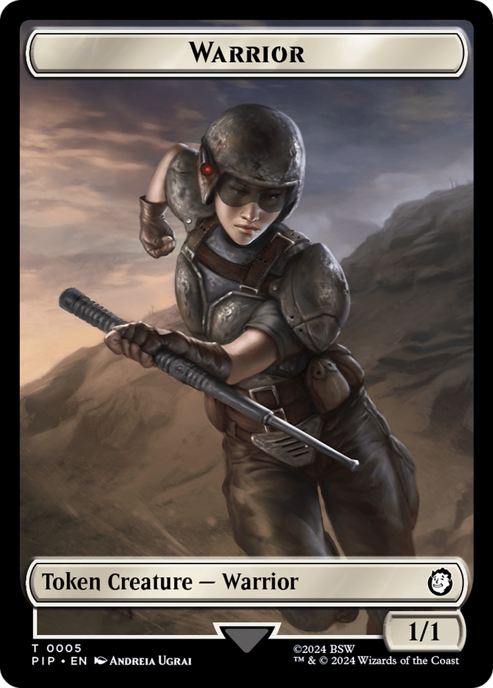 Treasure (0018) // Warrior Double-Sided Token [Fallout Tokens] 