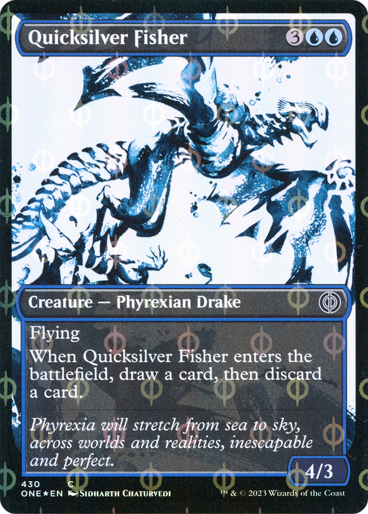 Quicksilver Fisher (Showcase Ichor Step-and-Compleat Foil) [Phyrexia: All Will Be One] 