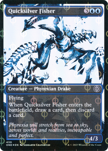 Quicksilver Fisher (Showcase Ichor Step-and-Compleat Foil) [Phyrexia: All Will Be One] 