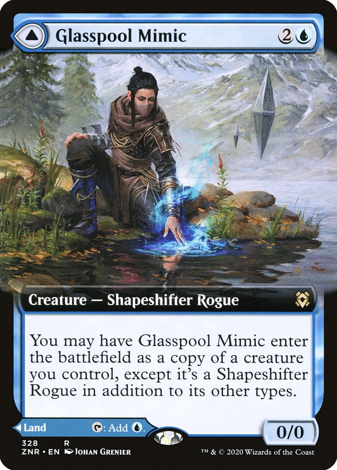 Glasspool Mimic // Glasspool Shore (Extended Art) [Zendikar Rising] 