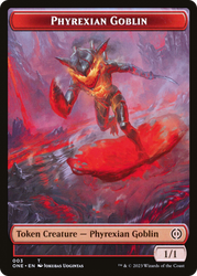 Phyrexian Goblin // Cat Double-Sided Token [Phyrexia: All Will Be One Tokens] 